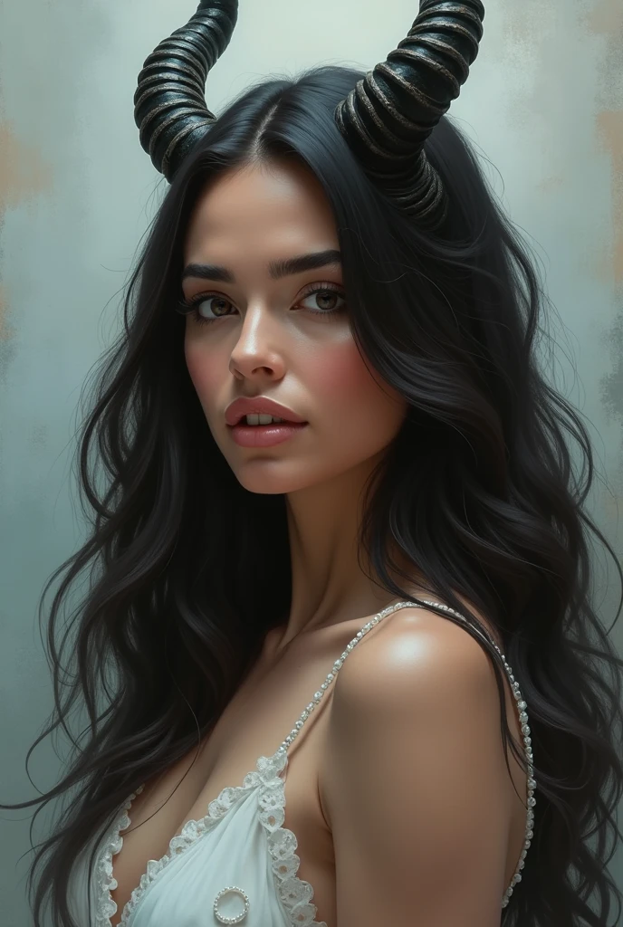 Luiza Helena Trajano with horns