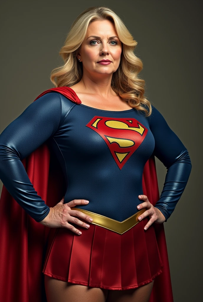 super old  Jean Smart Supergirl;strong arms; incredible woman; big breasts.  HD. Photograph, ((realism)), extremely high quality RAW photograph, ultra detailed photograph, sharp focus, high resolution, (detailed skin:1,3),high quality, film grain, Fujifilm XT3,Highly Detailed, movie, (Cinematic Photo:1.3) of (Realistic:1.3), by John Byrne/Jerry Ordway