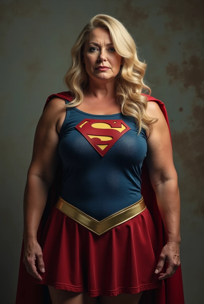 super old  Jean Smart Supergirl;strong arms; incredible woman; big breasts.  HD. Photograph, ((realism)), extremely high quality RAW photograph, ultra detailed photograph, sharp focus, high resolution, (detailed skin:1,3),high quality, film grain, Fujifilm XT3,Highly Detailed, movie, (Cinematic Photo:1.3) of (Realistic:1.3), by John Byrne/Jerry Ordway