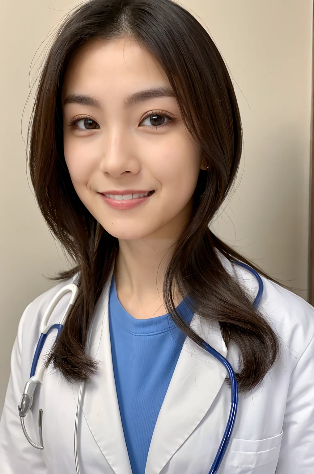 ((Highest quality)), ((masterpiece)), (detailed),Perfect Face,Japanese,Female doctor,White