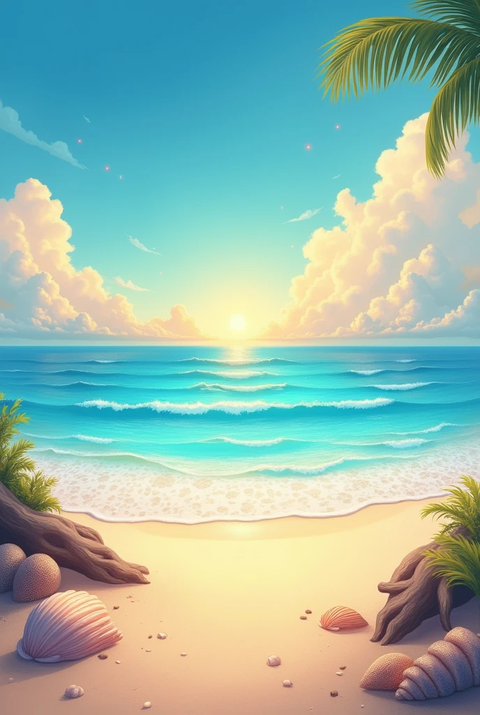Background of 1.20cm high and 0.70 wide , on the beach in CMYK colors
