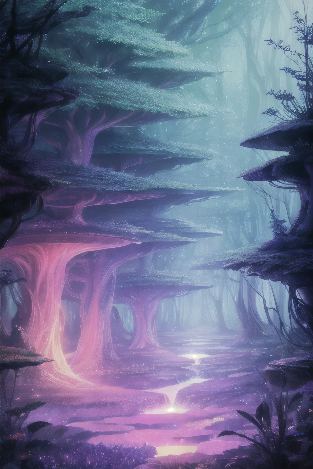 masterpiece, best quality, high quality,extremely detailed CG unity 8k wallpaper, An enchanting and dreamy scene of a fantasy forest, with towering trees, glowing mushrooms, and hidden fairy glens, creating a sense of mystique and enchantment, artstation, digital illustration, intricate, trending, pastel colors, oil paiting, award winning photography, Bokeh, Depth of Field, HDR, bloom, Chromatic Aberration ,Photorealistic,extremely detailed, trending on artstation, trending on CGsociety, Intricate, High Detail, dramatic, art by midjourney red color mostly