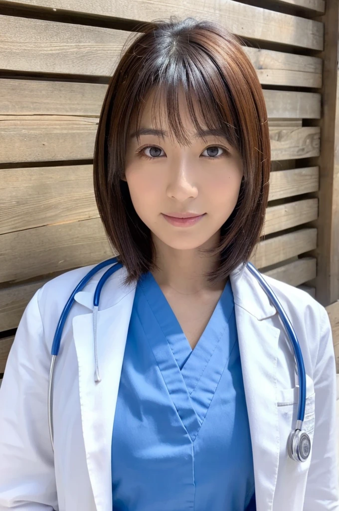 ((Highest quality)), ((masterpiece)), (detailed),Perfect Face,Japanese,Female doctor,White