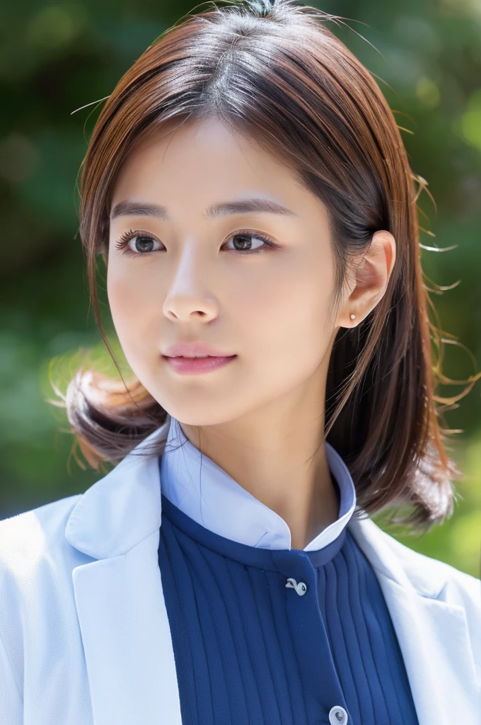 ((Highest quality)), ((masterpiece)), (detailed),Perfect Face,Japanese,Female doctor,White