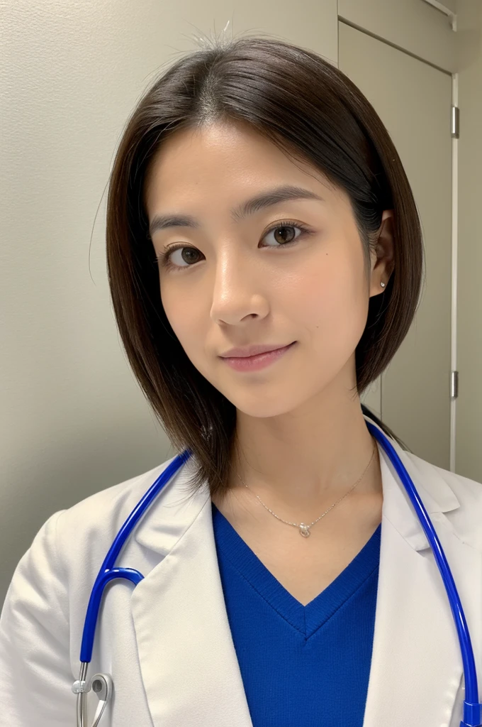 ((Highest quality)), ((masterpiece)), (detailed),Perfect Face,Japanese,Female doctor,White