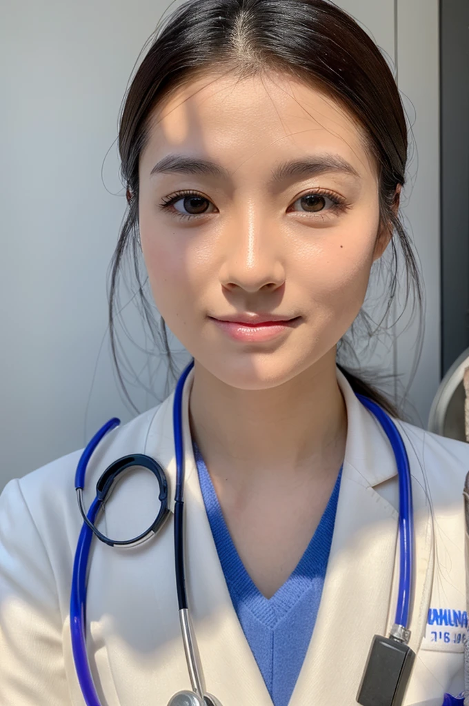 ((Highest quality)), ((masterpiece)), (detailed),Perfect Face,Japanese,Female doctor,White