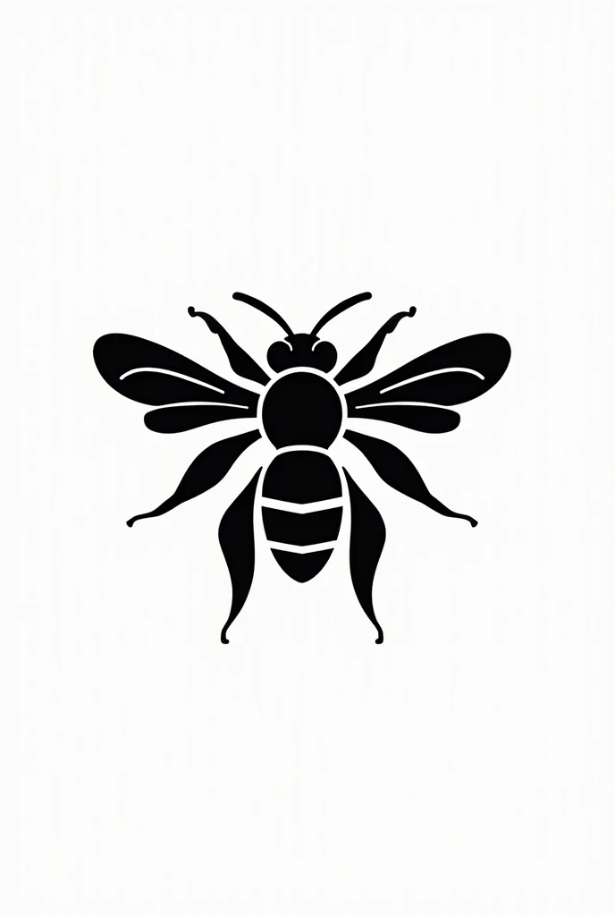logo of a black and white illustration of a bee