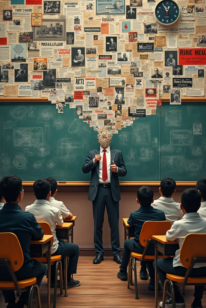 Collage of misinformation in schools 
