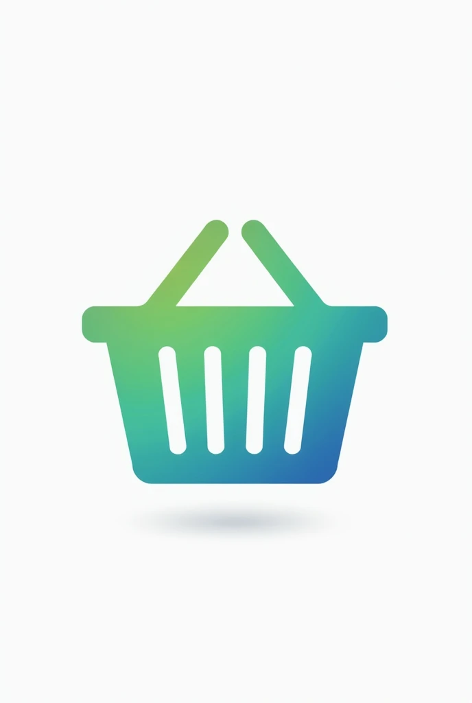 Shopping basket png logo in gradient color similar to whatsapp colors