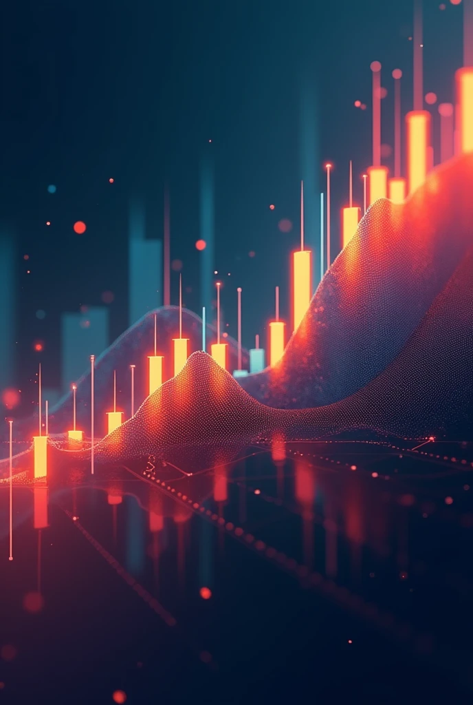 a youtube banner inspired by financial market candles