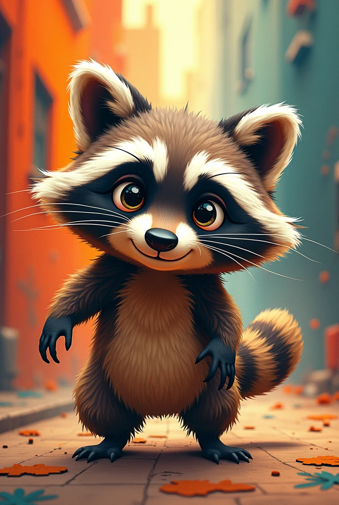 5 with animated raccoon texture