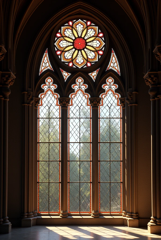 gothic window inspired by a rose window to draw