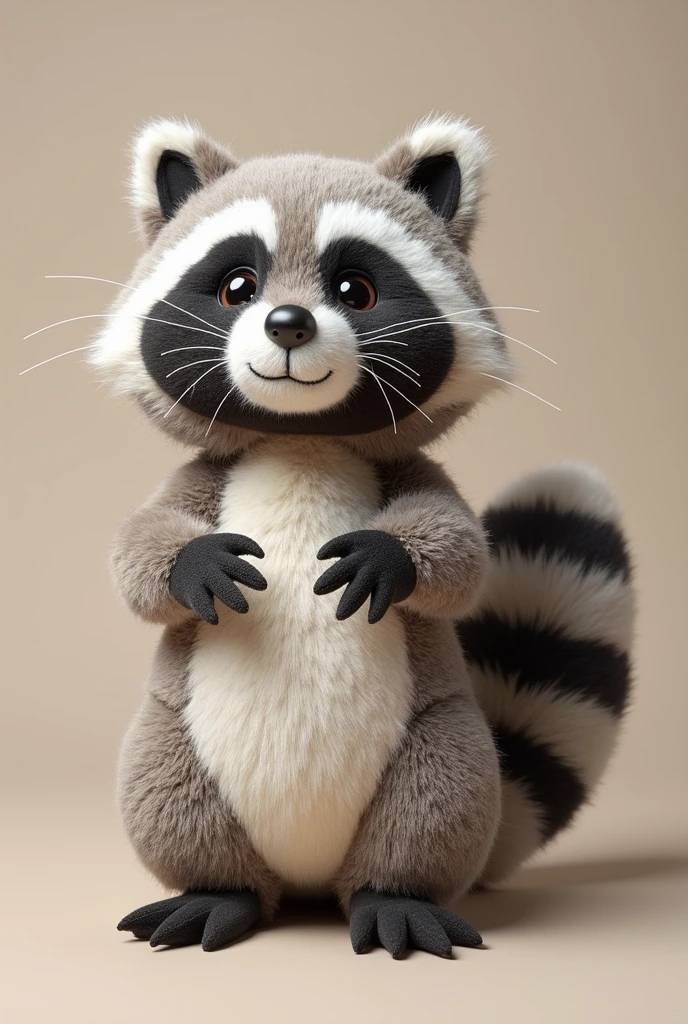 Word Years in plush raccoon texture
