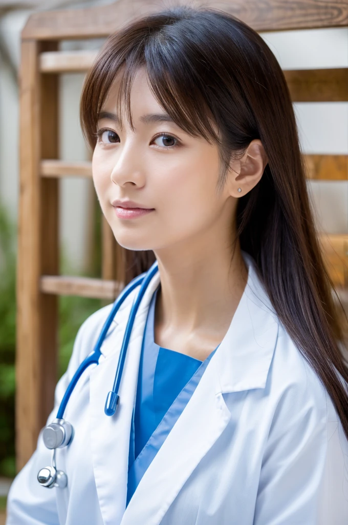 ((Highest quality)), ((masterpiece)), (detailed),Perfect Face,Japanese,Female doctor,White