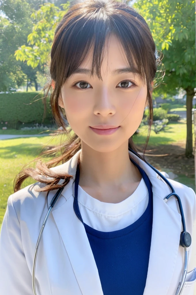 ((Highest quality)), ((masterpiece)), (detailed),Perfect Face,Japanese,Female doctor,White