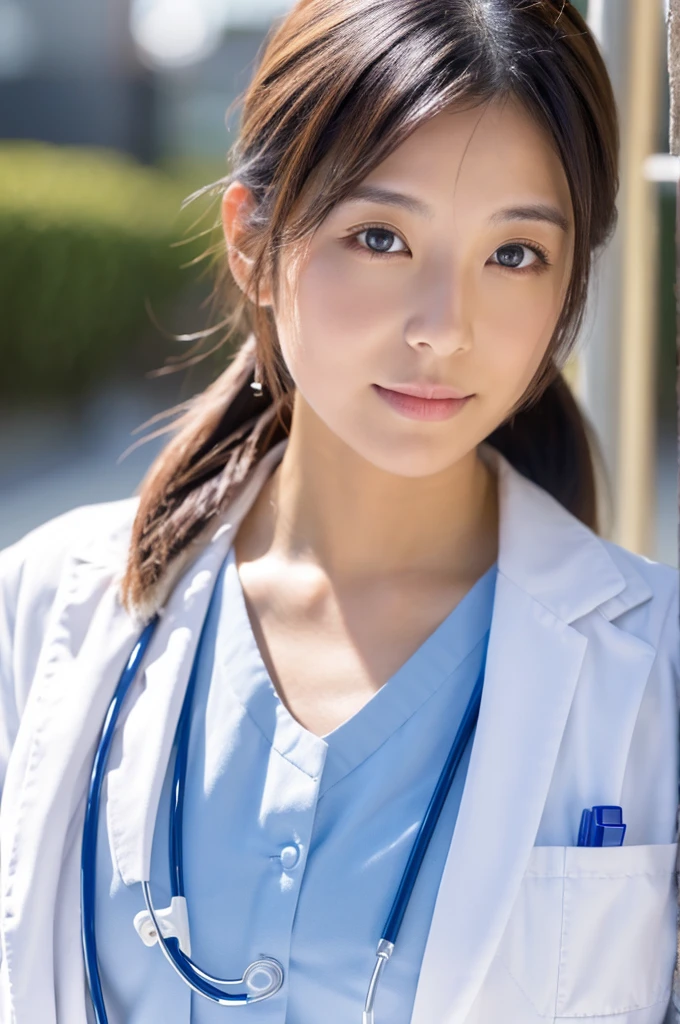 ((Highest quality)), ((masterpiece)), (detailed),Perfect Face,Japanese,Female doctor,White
