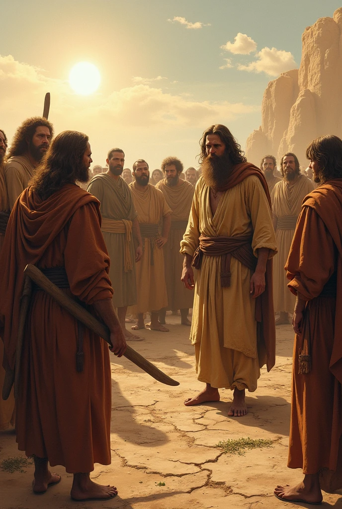 The lack of water and food quickly brought the people&#39;s dissatisfaction to the surface., 
who began to murmur against Moses and against God. 
