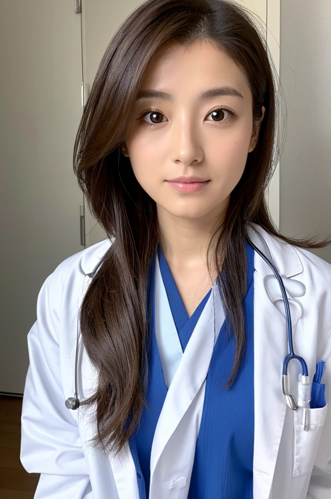 ((Highest quality)), ((masterpiece)), (detailed),Perfect Face,Japanese,Female doctor,White