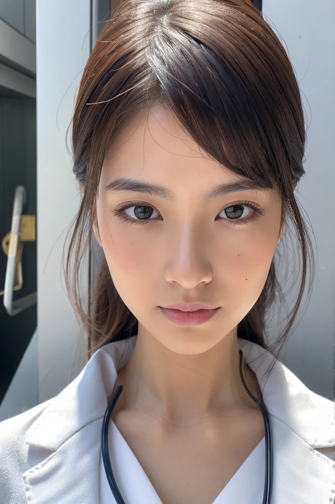 ((Highest quality)), ((masterpiece)), (detailed),Perfect Face,Japanese,Female doctor,White