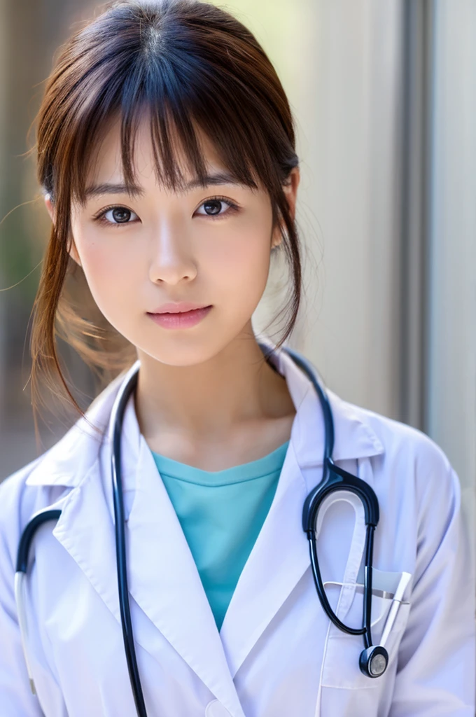((Highest quality)), ((masterpiece)), (detailed),Perfect Face,Japanese,Female doctor,White