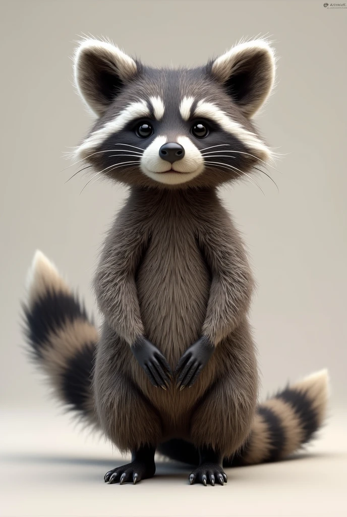5 in ringtail raccoon texture