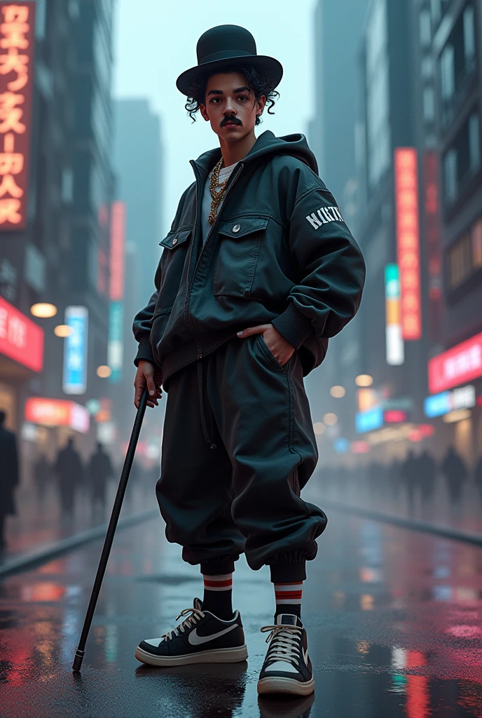Hip hop Charles Chaplin ropa ancha 2024