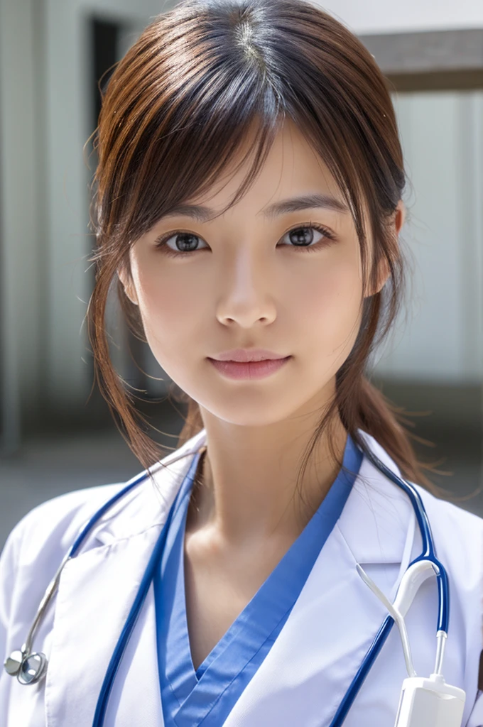 ((Highest quality)), ((masterpiece)), (detailed),Perfect Face,Japanese,Female doctor,White