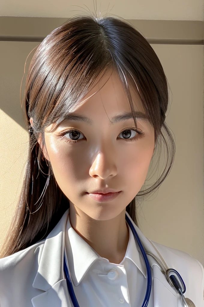 ((Highest quality)), ((masterpiece)), (detailed),Perfect Face,Japanese,Female doctor,White