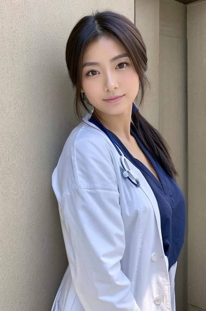 ((Highest quality)), ((masterpiece)), (detailed),Perfect Face,Japanese,Female doctor,White