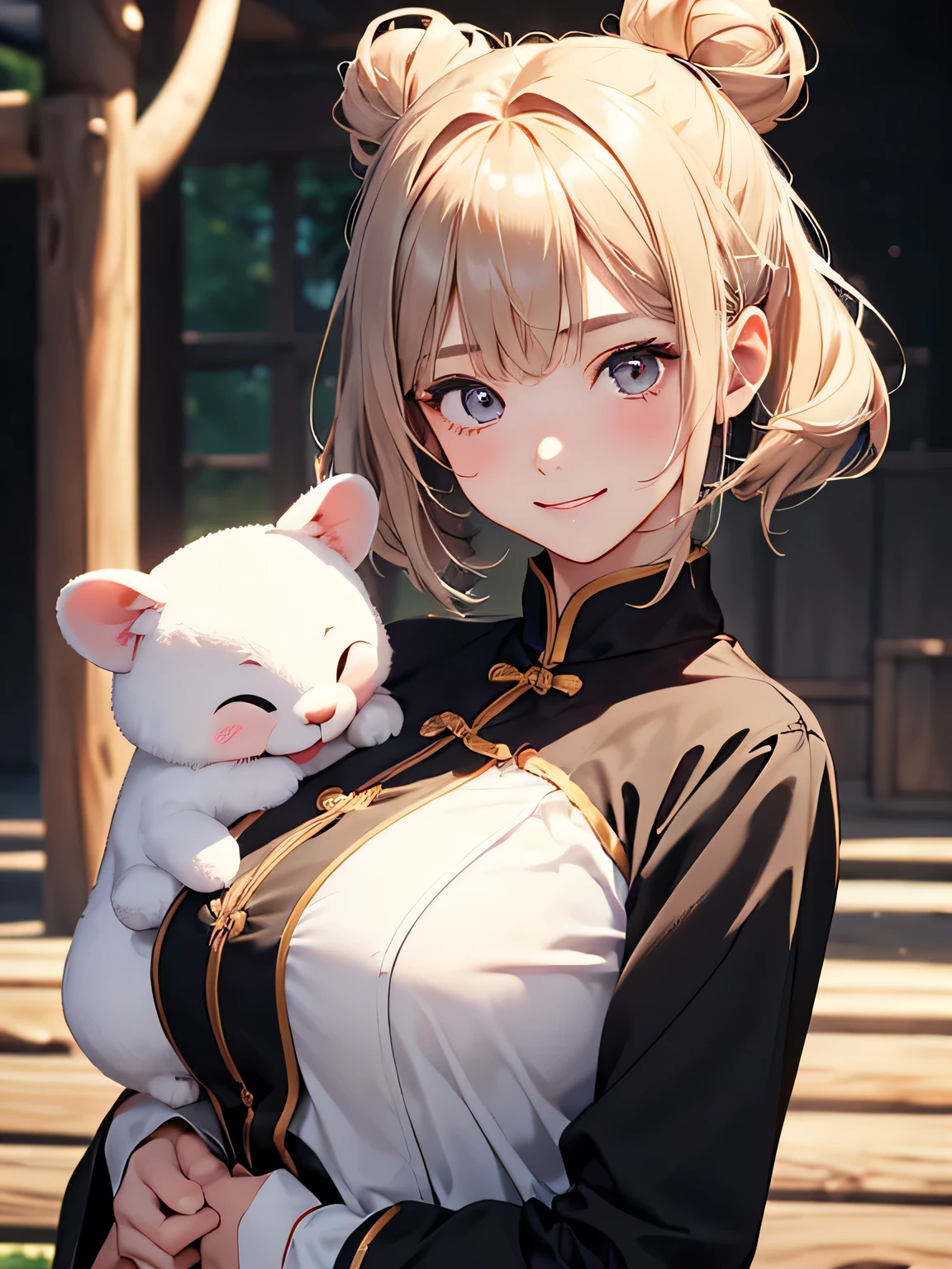 Highest quality、High resolution、Detailed Background、(Beautiful face in every detail:1.4)、Anatomically correct、(Normal number of fingers:1.2)、Detailed eyes、Teenage beauty、Perfect body line、(Huge breasts:1.2)、Light color hair、Bobcut、ponytail、Twin tails、Cute gestures、Jokingly、A big smile、smile、zoo、

(A girl experiencing keeping animals at the zoo:1.5)、
Learn about the ecology and habits of animals through hands-on activities such as feeding and cleaning.、
While working on the project with a serious expression, he also occasionally gets excited.、They look so happy to be able to touch the animals.、
Receive detailed explanations from the staff、It&#39;s a valuable experience while learning how to be considerate of animals.、cute
