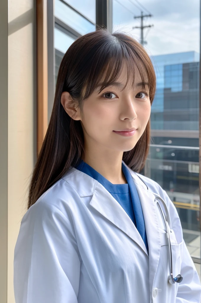 ((Highest quality)), ((masterpiece)), (detailed),Perfect Face,Japanese,Female doctor,White