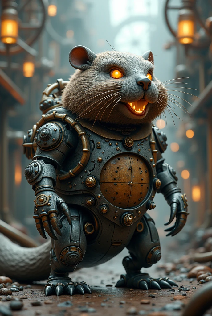 Mechanical Beaver Animal with Gears