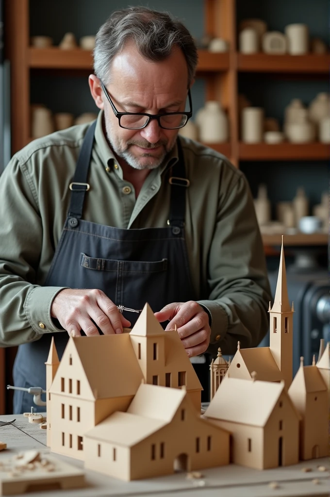Model maker who loves his work in Prague