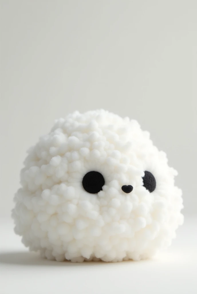 Plush texture white with black