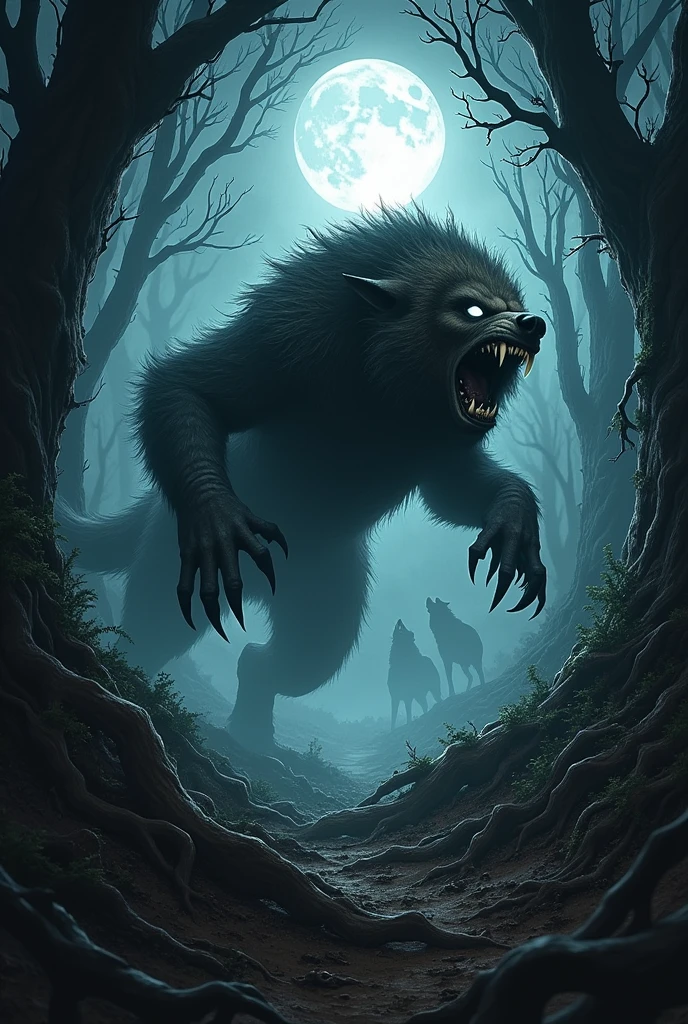 A dangerous creature in a mysterious nature. Realistic view.