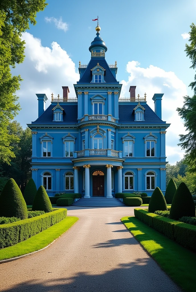 Spawns a blue mansion
