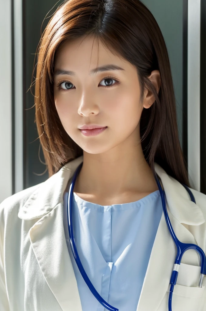 ((Highest quality)), ((masterpiece)), (detailed),Perfect Face,Japanese,Female doctor,White