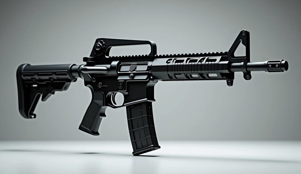 high quality photograph of a contemporary M4A1 carabine