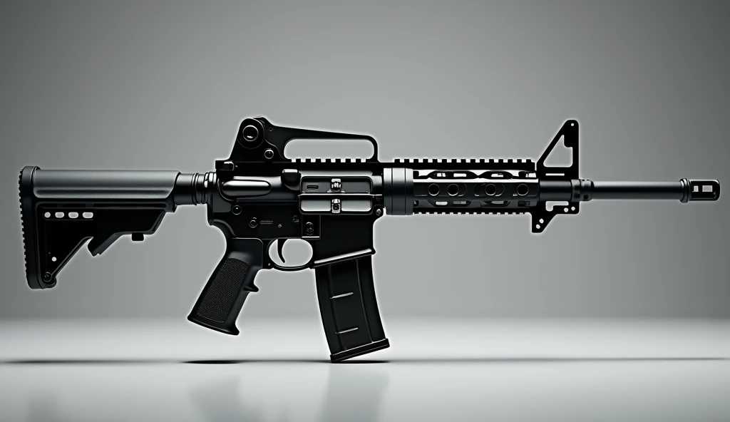 high quality photograph of a contemporary M4A1 carabine