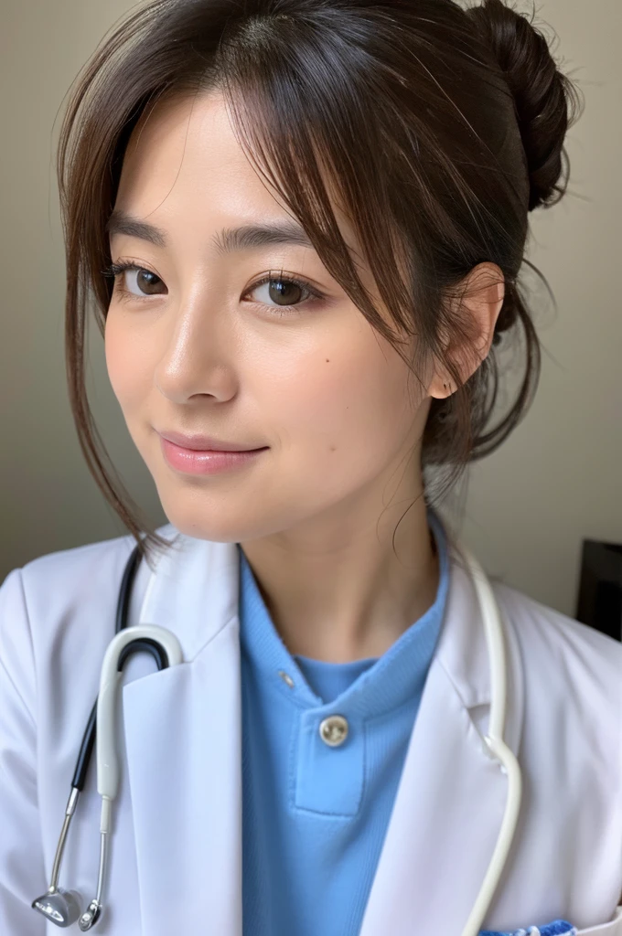 ((Highest quality)), ((masterpiece)), (detailed),Perfect Face,Japanese,Female doctor,White