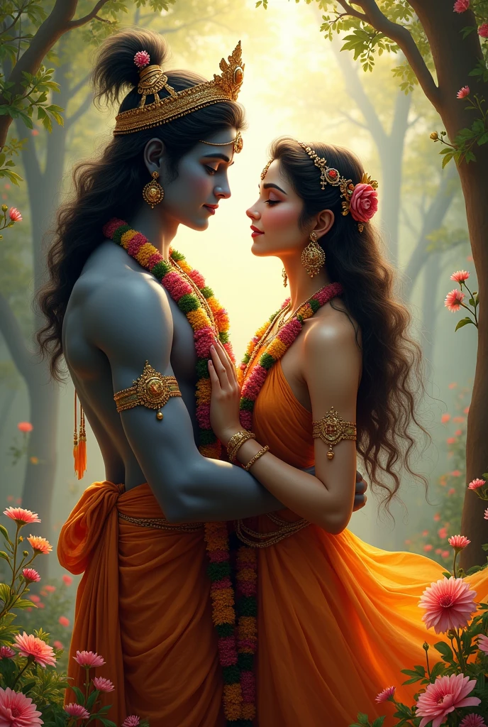 Shree Krishna and Radha pic generate