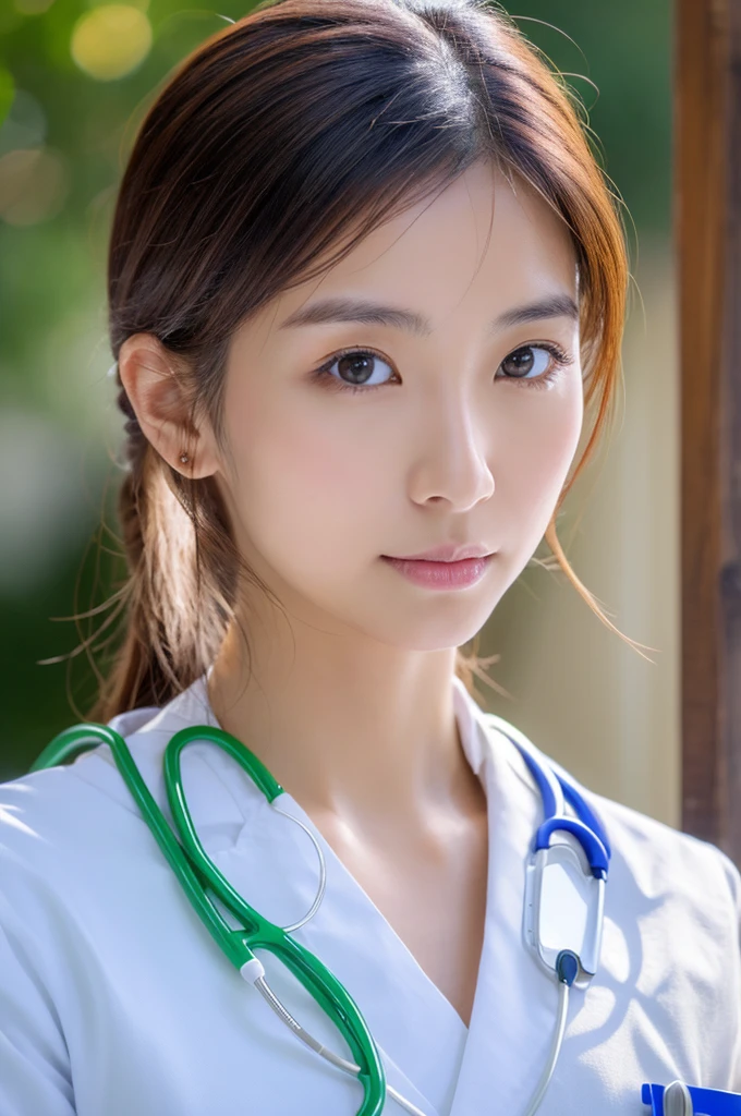 ((Highest quality)), ((masterpiece)), (detailed),Perfect Face,Japanese,Female doctor,White
