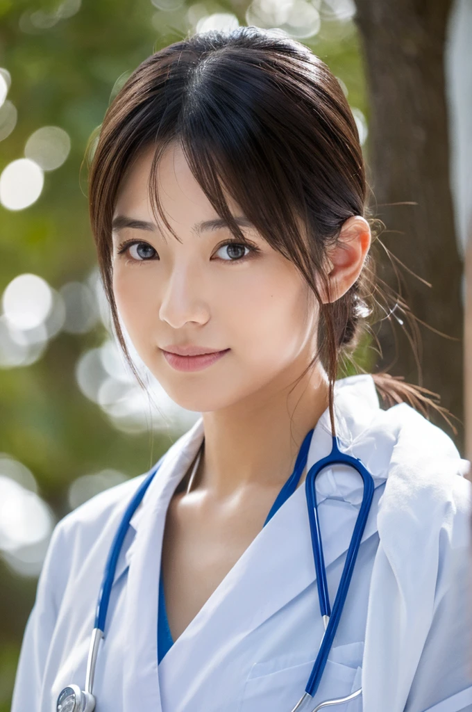 ((Highest quality)), ((masterpiece)), (detailed),Perfect Face,Japanese,Female doctor,White
