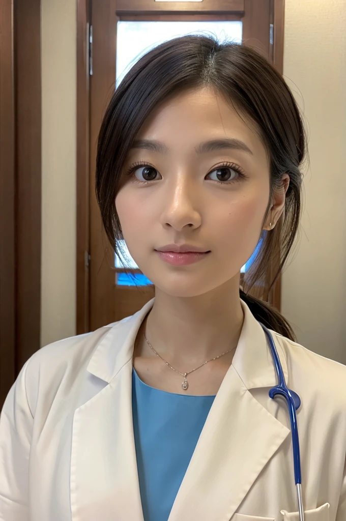 ((Highest quality)), ((masterpiece)), (detailed),Perfect Face,Japanese,Female doctor,White