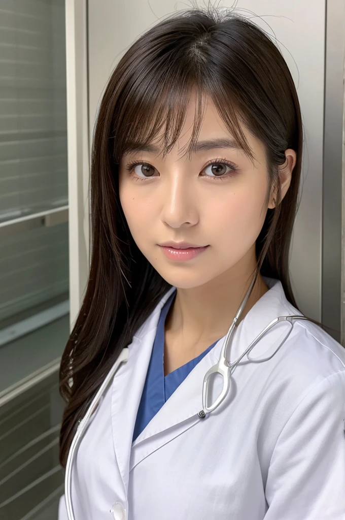 ((Highest quality)), ((masterpiece)), (detailed),Perfect Face,Japanese,Female doctor,White