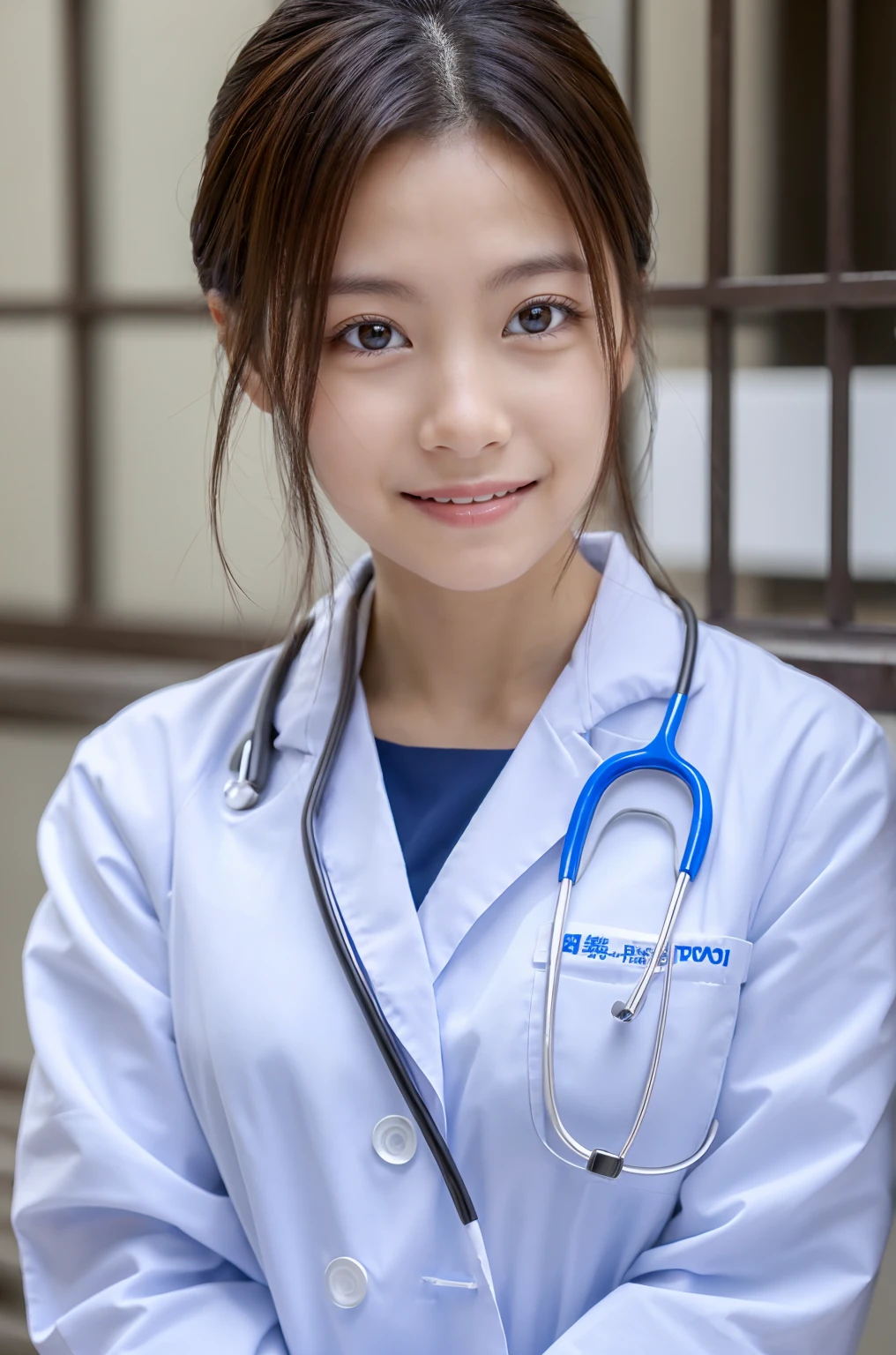 ((Highest quality)), ((masterpiece)), (detailed),Perfect Face,Japanese,Female doctor,White