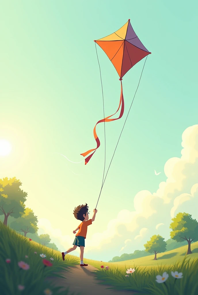 pictogram on the breeze that makes a kite fly
