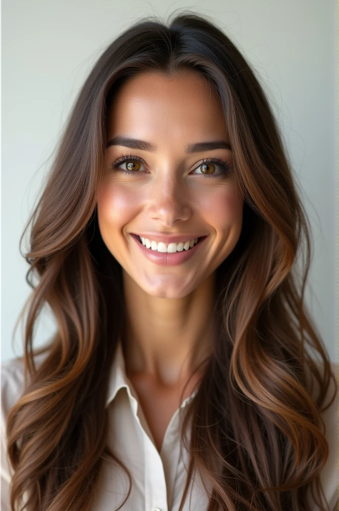 Nutritionist with long brown hair