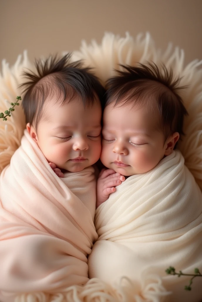 newborn twin baby girls photoshoot 