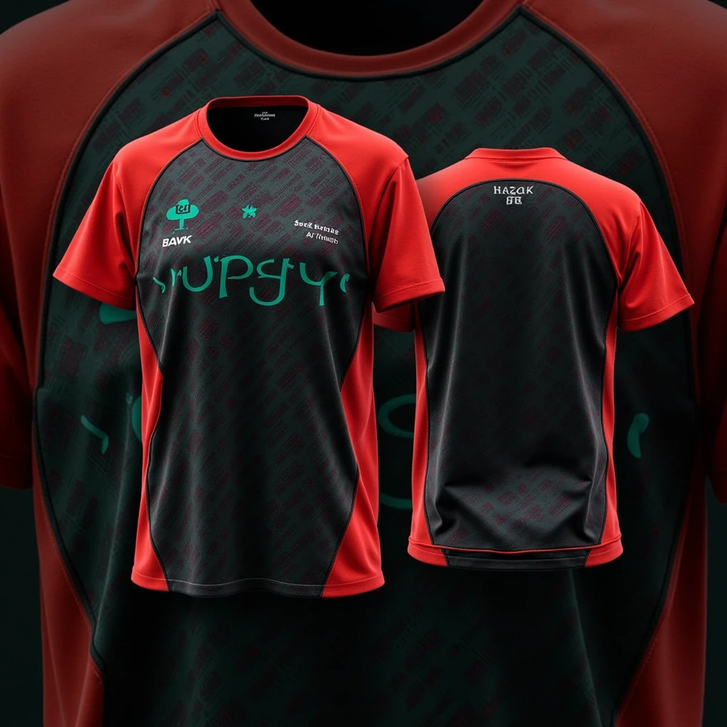 Generate a sports jersey, that has circle details, In the flannel the light gray color predominates accompanied by the following orange colors, fuchsia, red wine, dark blue